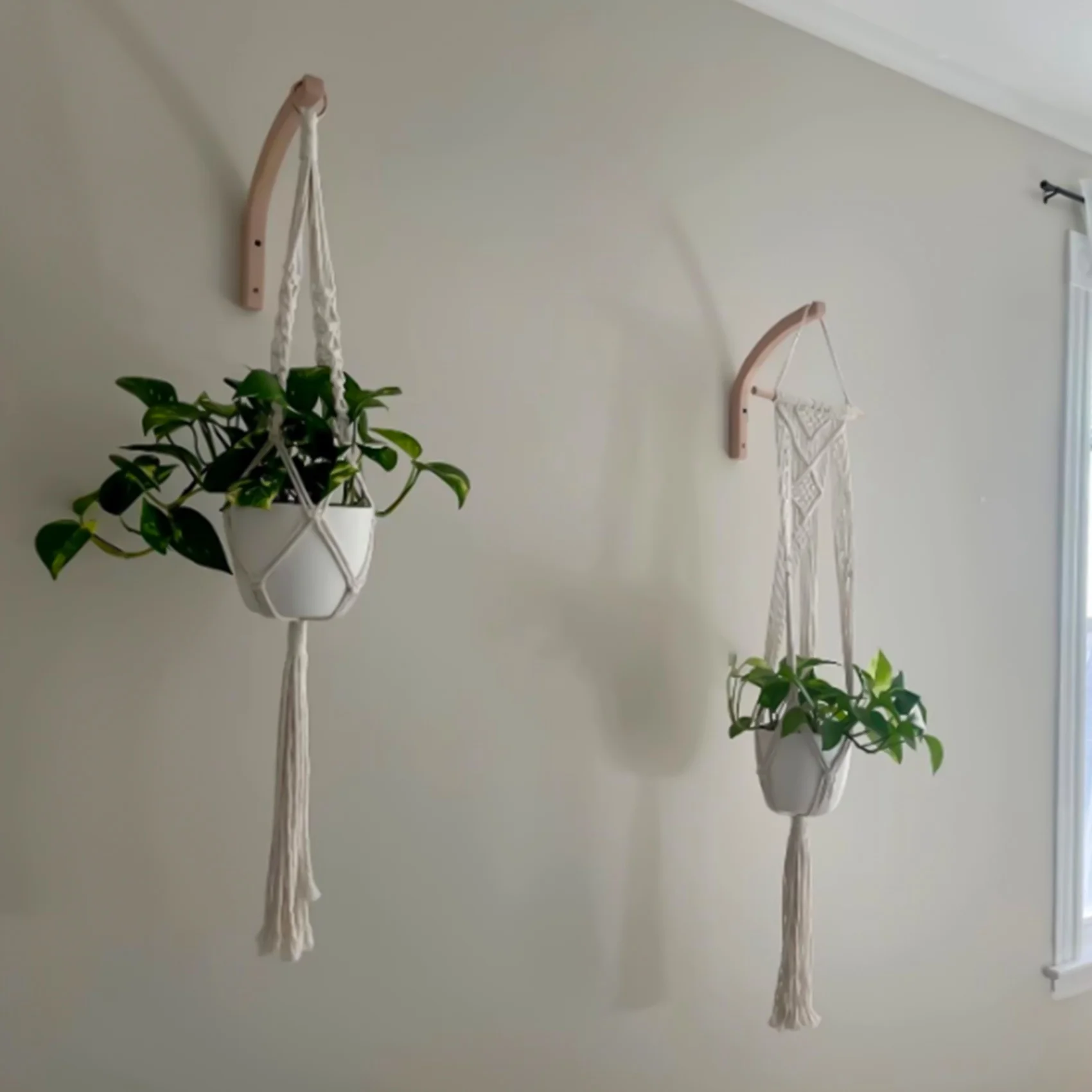 Wall Mounted Hanging Plant Hooks, Cesta Ganchos para Lanternas, Plantas de Interior, Cabide, 4pcs