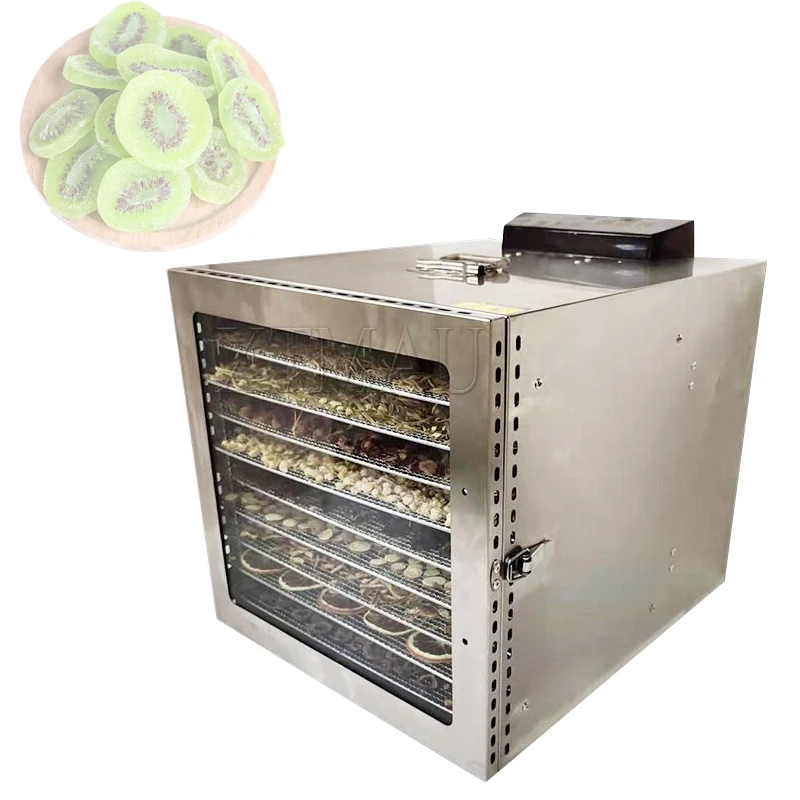 10 Layer Fruit Dryer Stainless Steel Fruit And Vegetable Dehydration Air Dryer Pet Meat Dry Fish Food Dryer 110V 220V