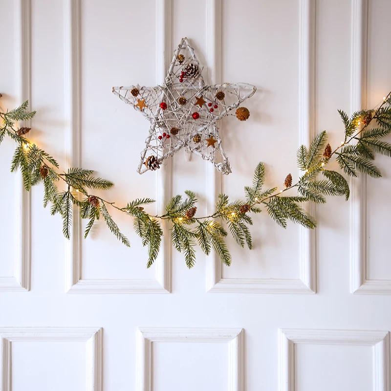 2 متر 20LED عيد الميلاد LED سلاسل الإضاءة الصنوبر المخاريط نبات اصطناعي مهرجان مصباح ديكور المنزل الدعائم عطلة الجنية أضواء