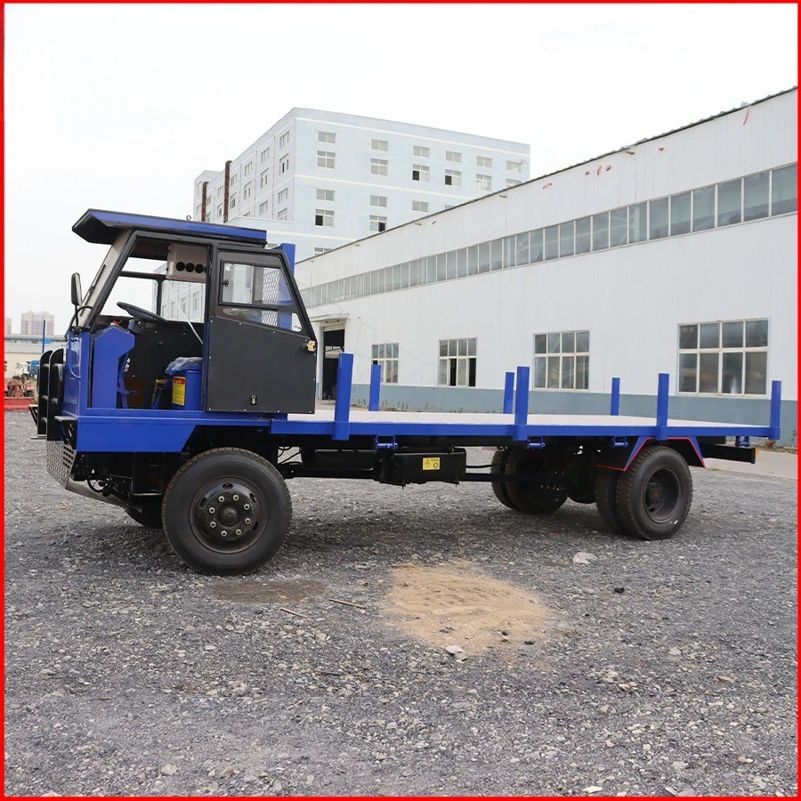 Agricultural vehicle four-wheel drive extended mountain pulling bamboo farmland pulling sugarcane 10 tons 16 tons load four