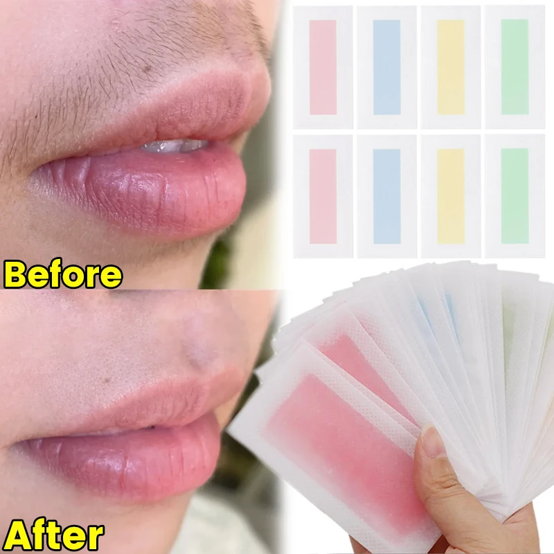 Painless Facial Hair Removal Wax Strips 10/20/100Pcs Depilatory Paper Quick Facial Eyebrow Neck Arms Legs Underarm Beauty Tools