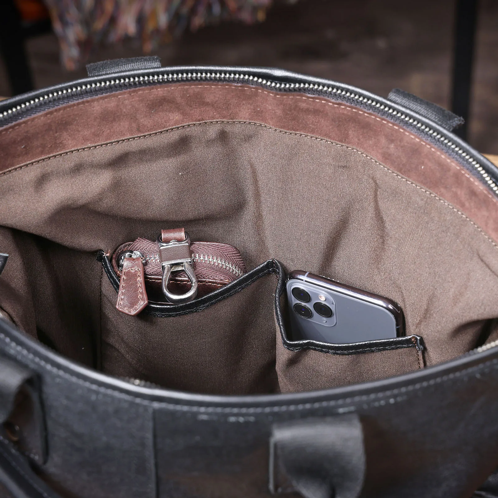 Brifecase de cuero genuino para hombre, bolsos para ordenador portátil de 15 pulgadas, bolso de Cuero de vaca Simple, cu