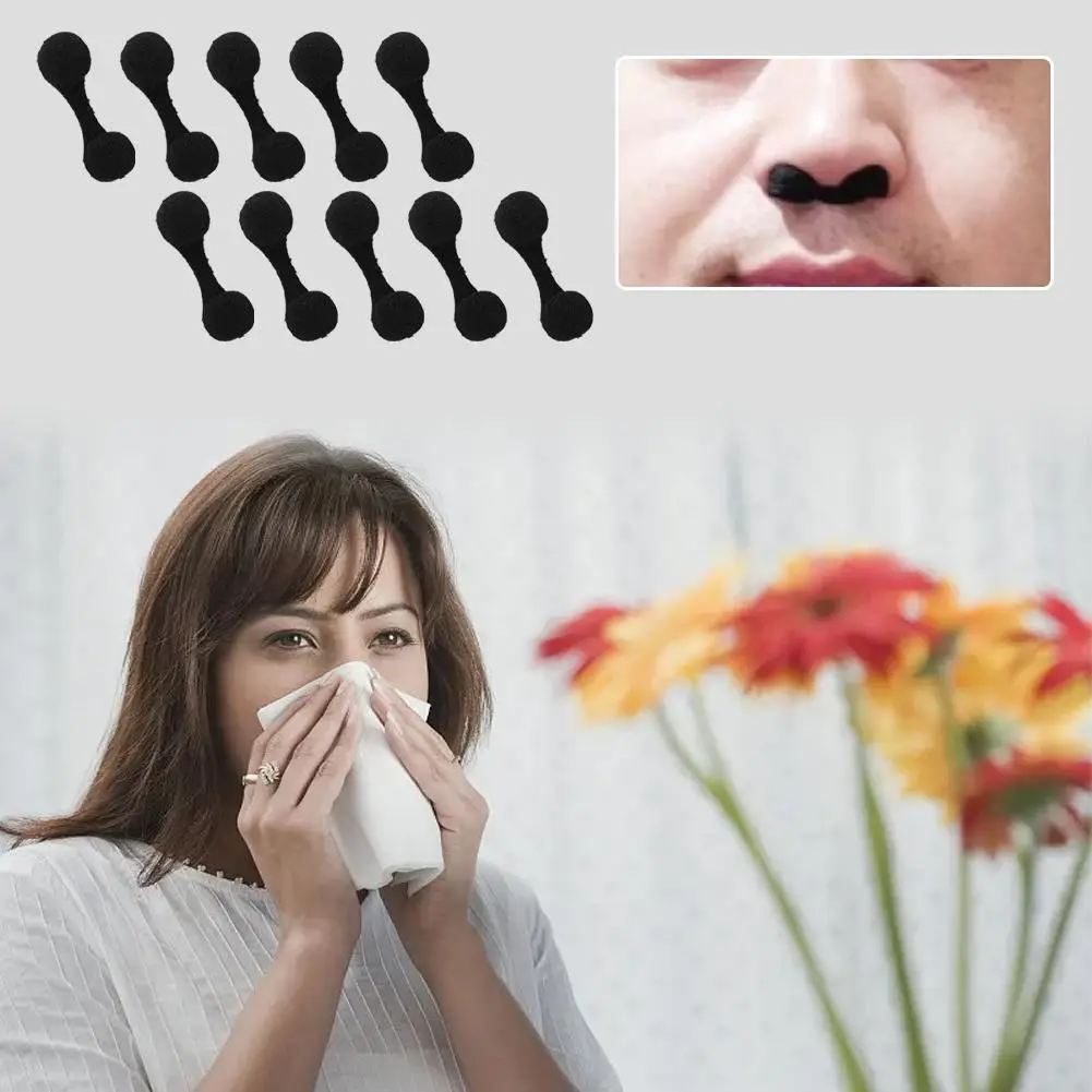 10Pcs Disposable Nose Filters Sponge Nose Plug Filters Plugs Replacement Breathable Dust Anti Nasal Spray Invisible Air Swi I8E6