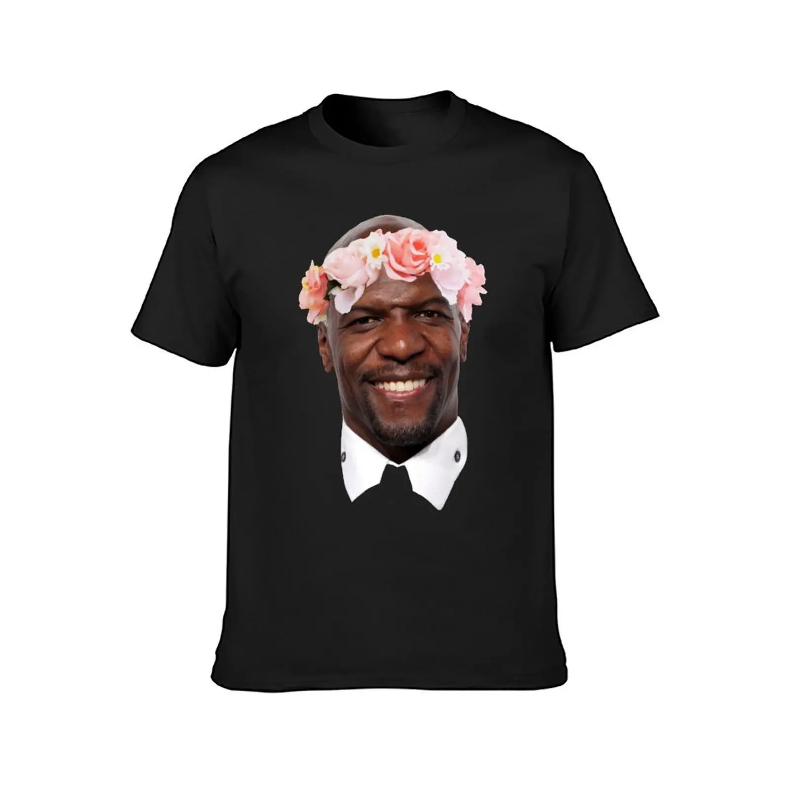 Terry Crews Flower Crown T-Shirt funnys plain plus sizes graphics mens t shirts pack