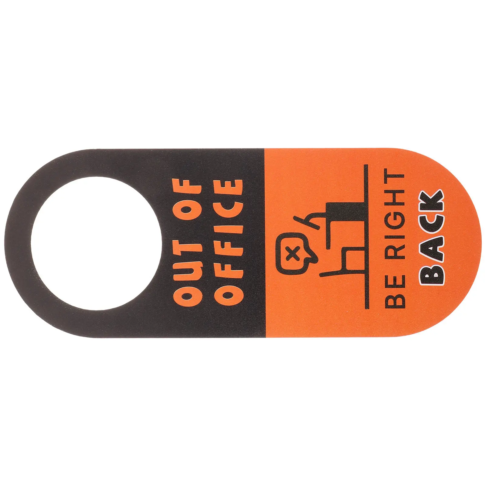Double Sided Door Hanger Sign for Office Hotel Room Door Knob Hanging Sign Please Knock Out of Office Not Disturb Message Board