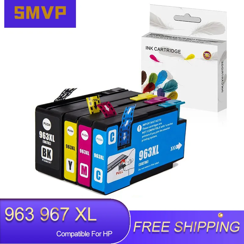 premium compativel cor inkjet ink cartucho hp office jet pro 9010 9015 impressora 963xl 967xl 963 967 xl 01