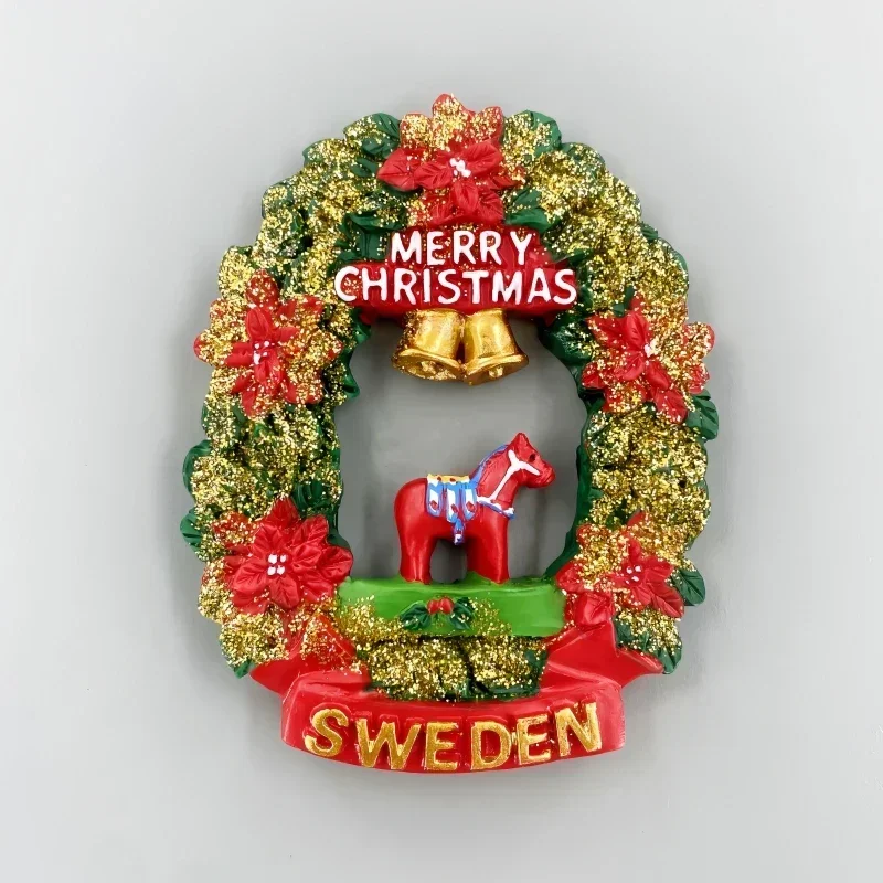 

Sweden Fridge Stickers Chrismas Gifts Home Decoration Stockholm Dala horse Fridge Magnets Travelling Souvenirs