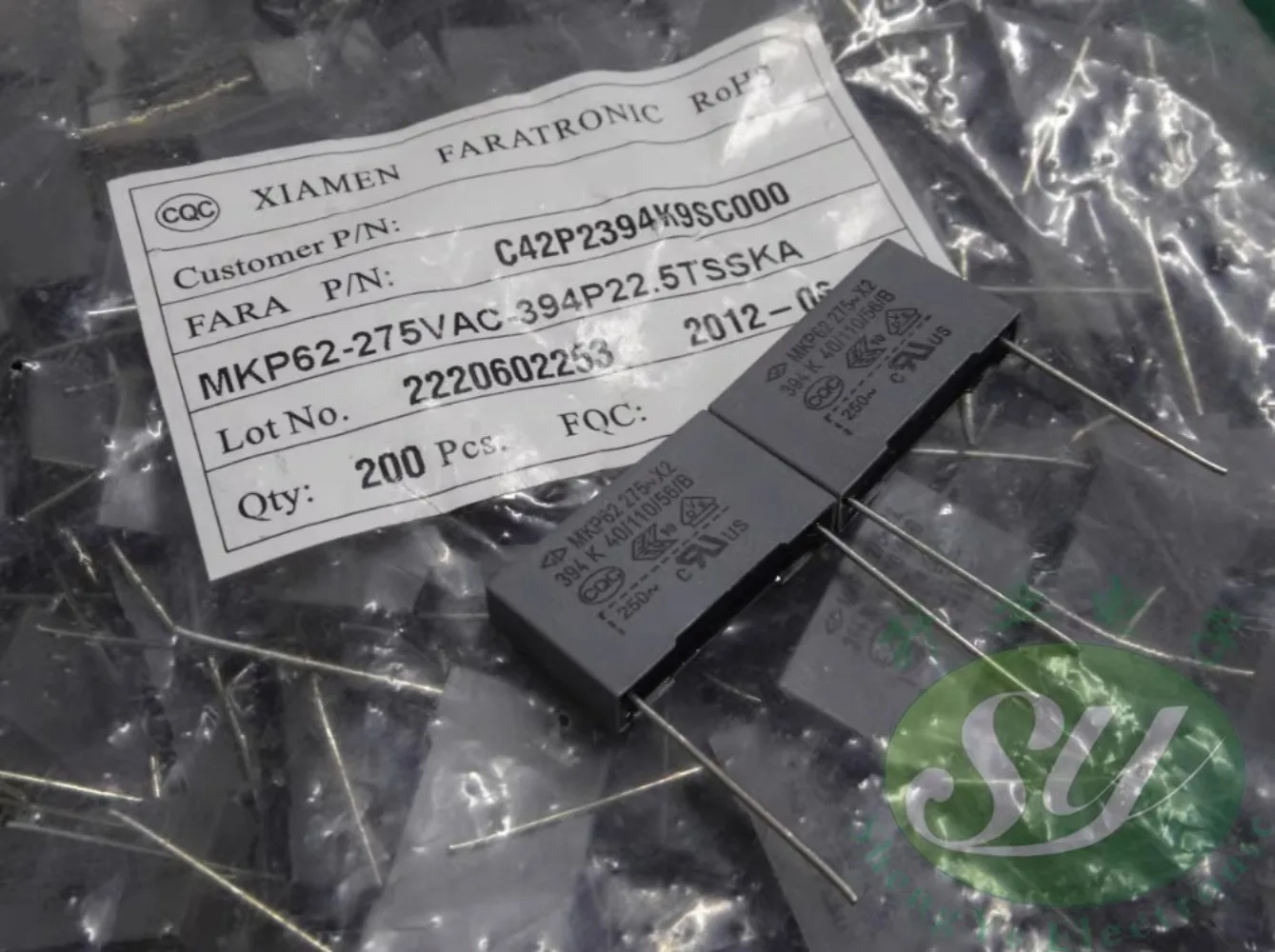 

20PCS Xiamen Fara MKP62 0.39uf/275vAC 390nf u39 394 New film capacitor 22MM