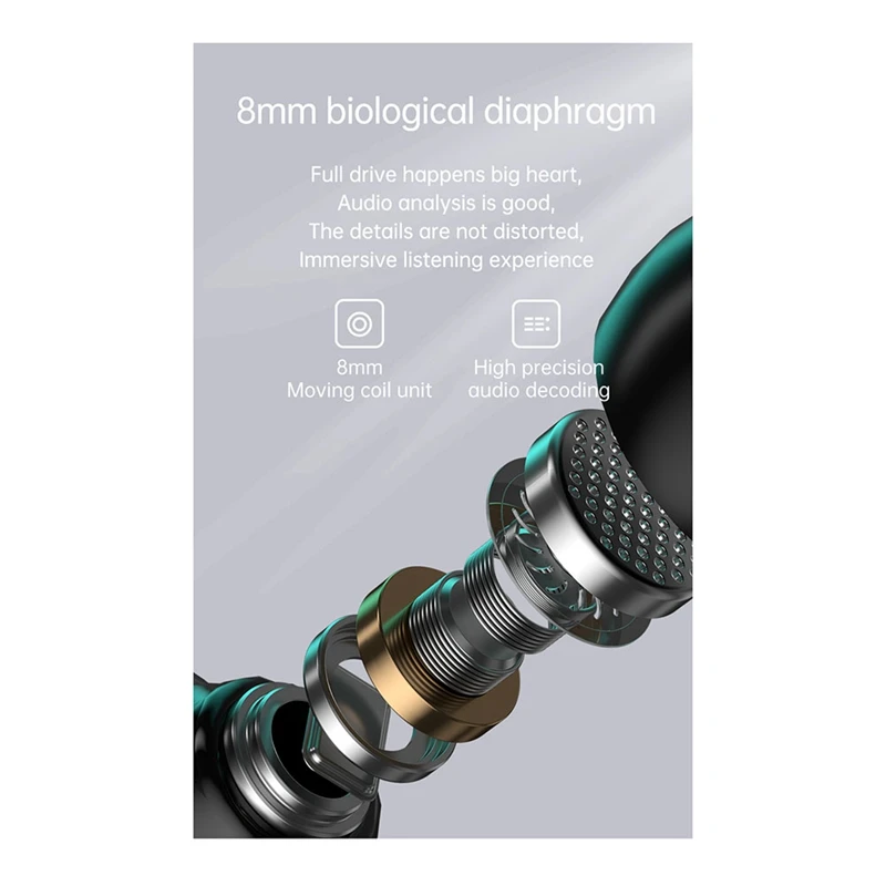 1 Satz Gaming-Kopfhörer Wireless Touch-Kopfhörer Smart Digital Display In-Ear-Kopfhörer