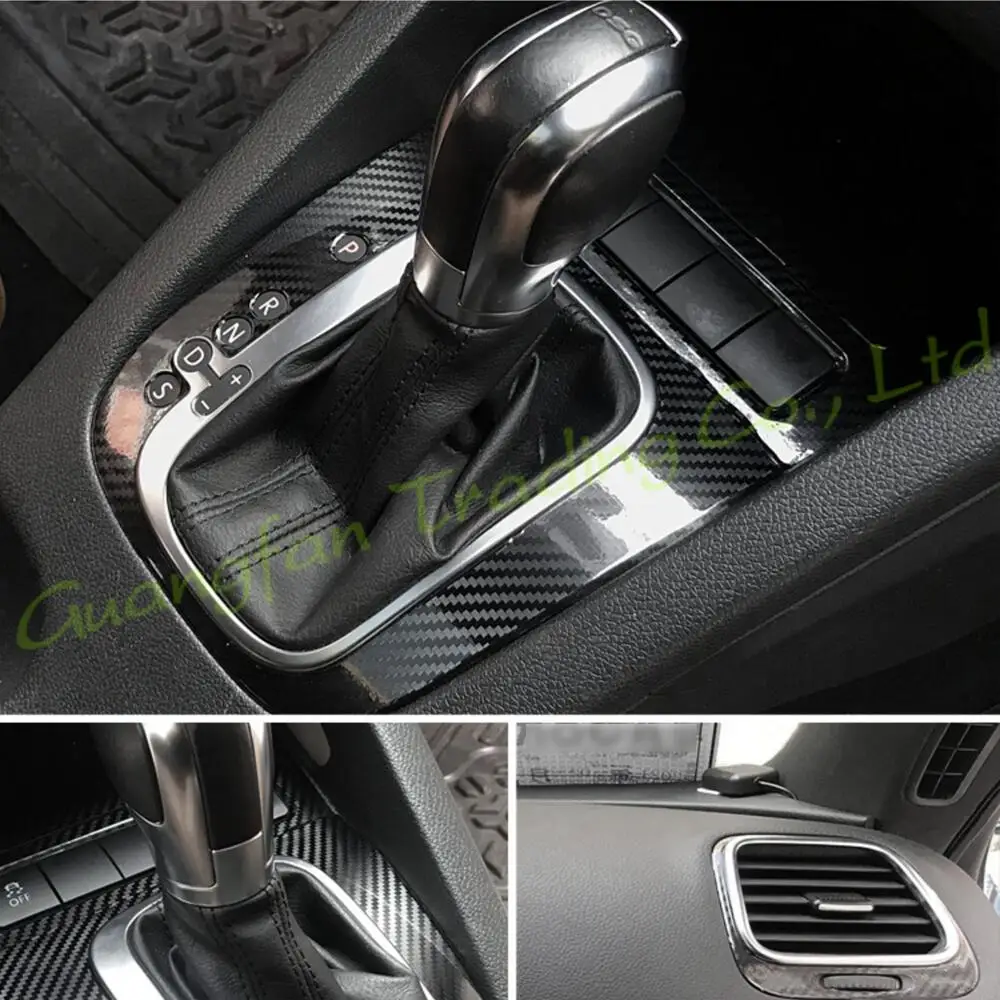 

For VW Scirocco 2009-2014 Interior Central Control Panel Door Handle 3D 5D Carbon Fiber Stickers Decals Car styling Accessorie