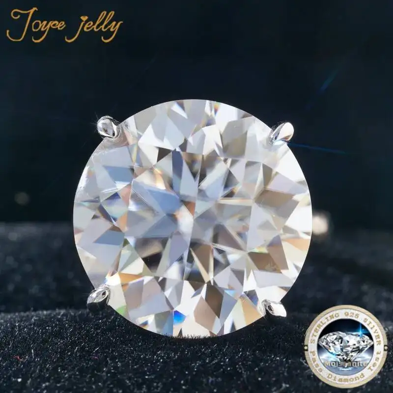 

JoyceJelly 20ct 18mm Brilliant Cut Moissanite Engagment Ring Sterling Silver 925 Jewelry Customize Luxury Ring For Women Wedding