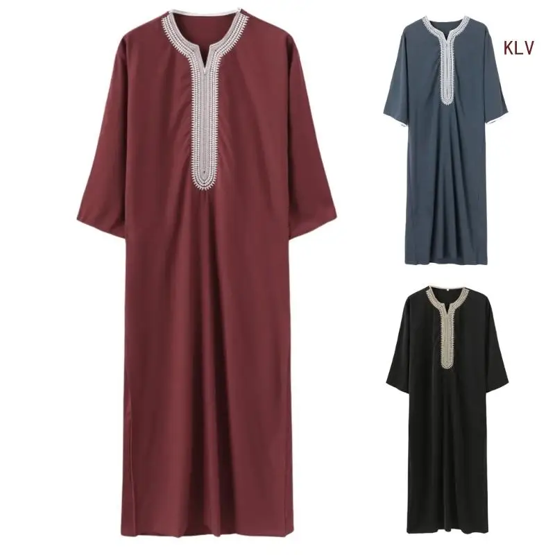 

Man Long Sleeve Muslims Saudis Kaftan Islamic Ethnic Clothing Robe Arab Robe Islamic Robe Muslims Ethnic Clothing Robe