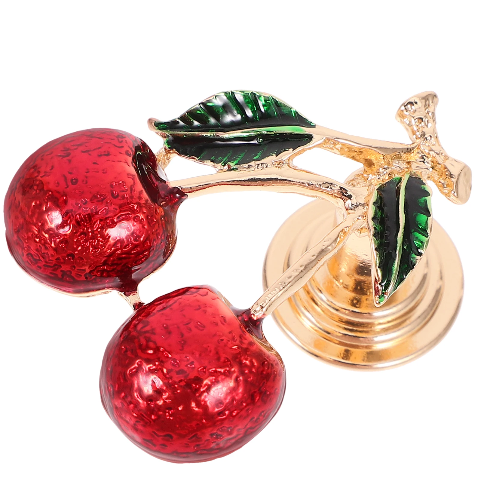 

Cherry Handle Drawer Pull Dresser Knob Single Hole Decorative Door Knobs Zinc Alloy for Cabinets