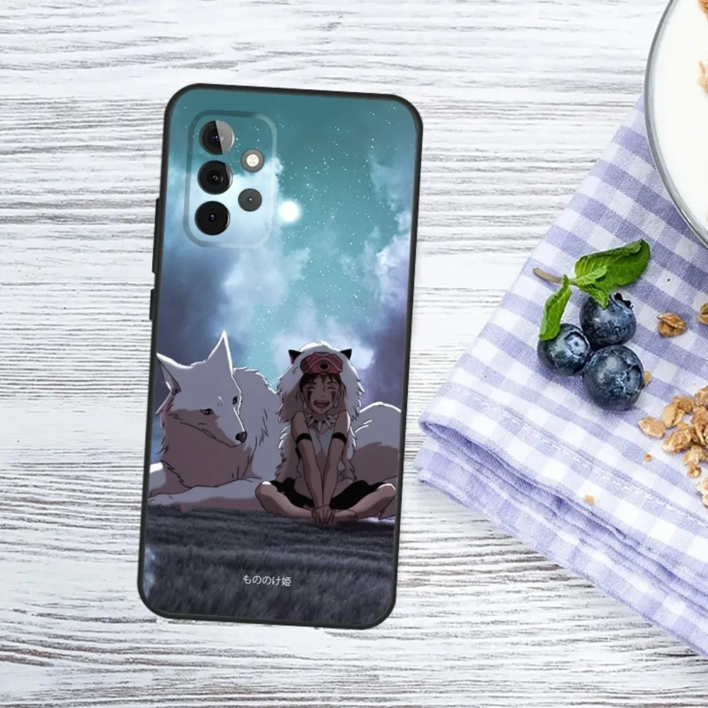 M-Mononoke Anime H-Hime Phone Case For Samsung Galaxy A13,A21s,A22,A31,A32,A52,A53,A71,A80,A91 Soft Black Phone Cover