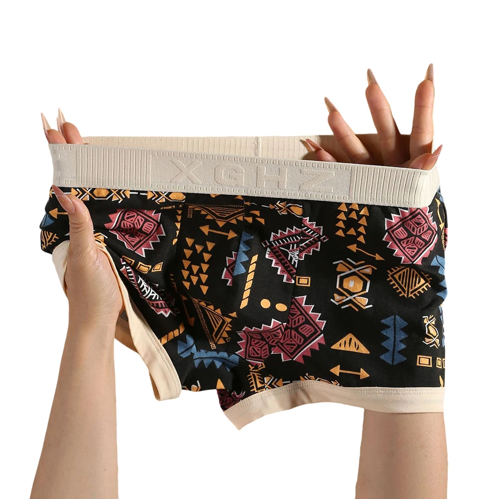 Classic Style Breathable Underpants Breathable Loose Fit Trunks Cotton Underpants 90 Cotton Fabric Classic Style Design