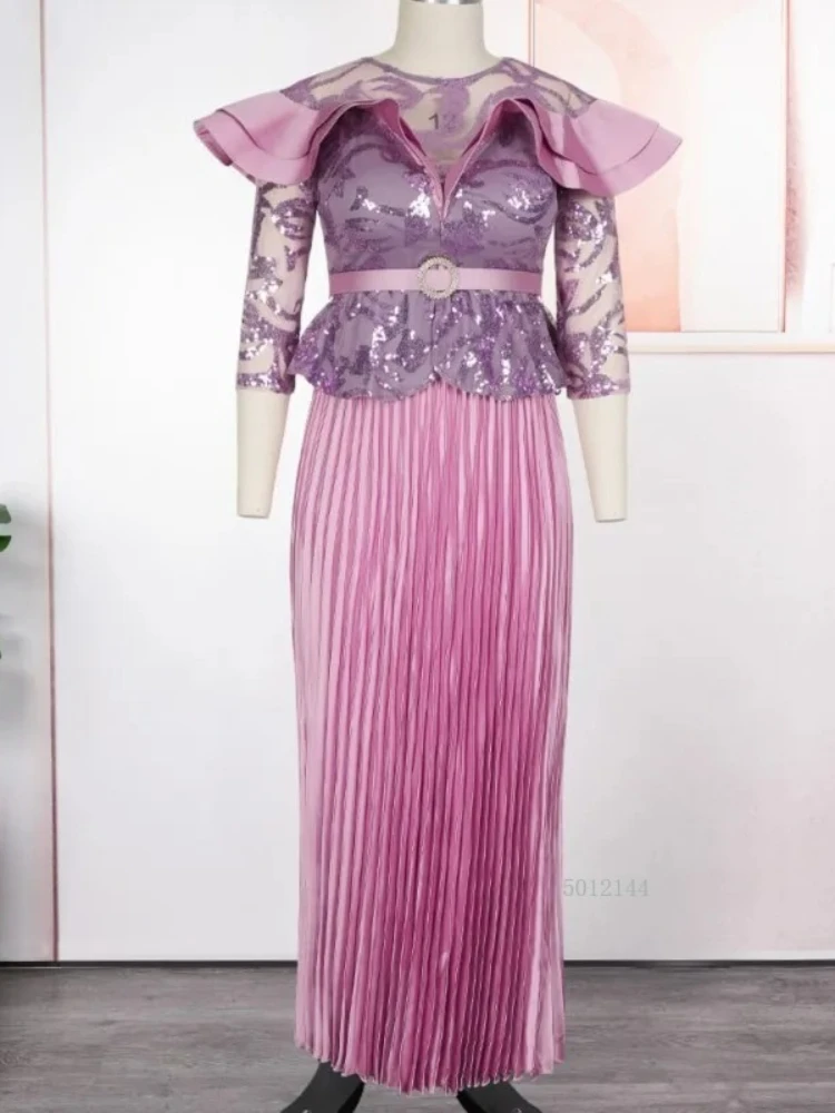 

plus Size Elegant African Ankara Maxi Dress Dashiki Wedding Evening Gown for Women Fashionable Turkey Muslim Party Dress 2025