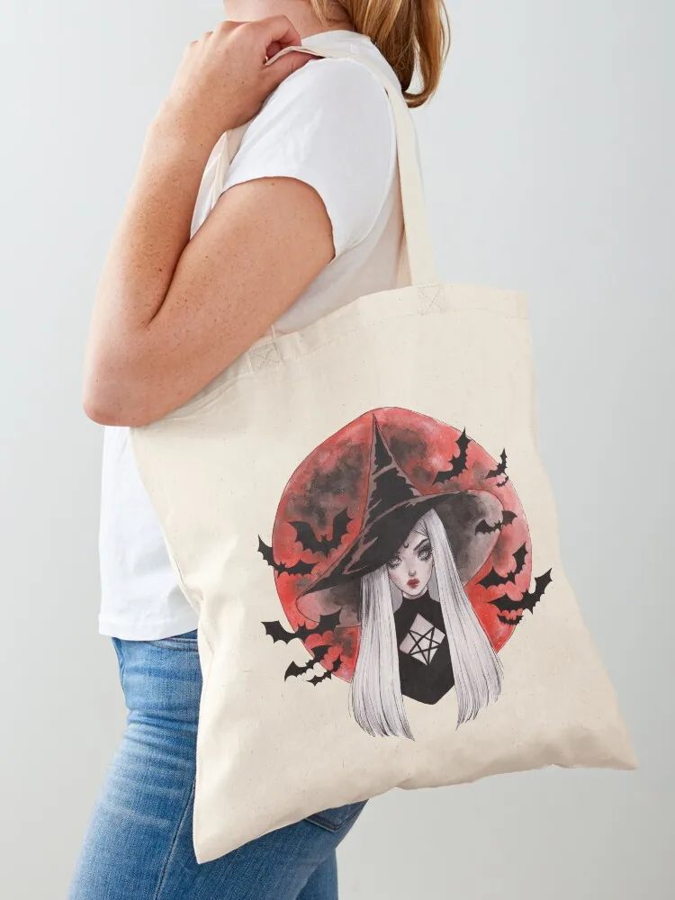 Blood Moon Tote Bag Woman shopper bag Canvas bag for women personalized tote university shopper Canvas Tote