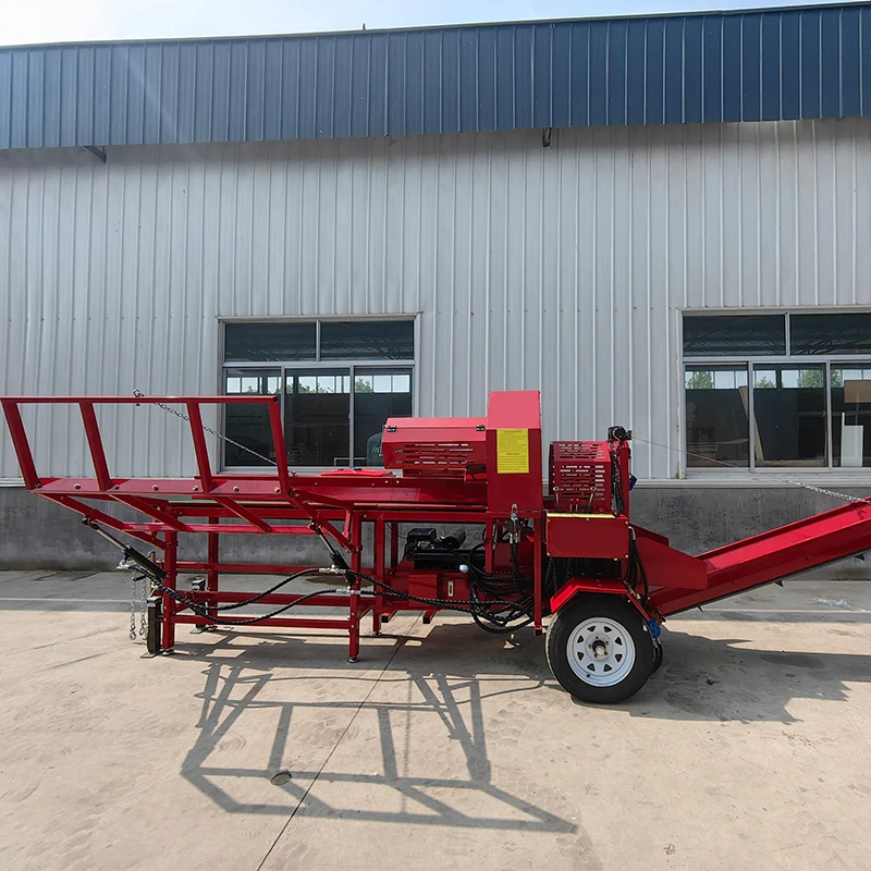 Hydraulic firewood processor 35 ton movable large log splitter