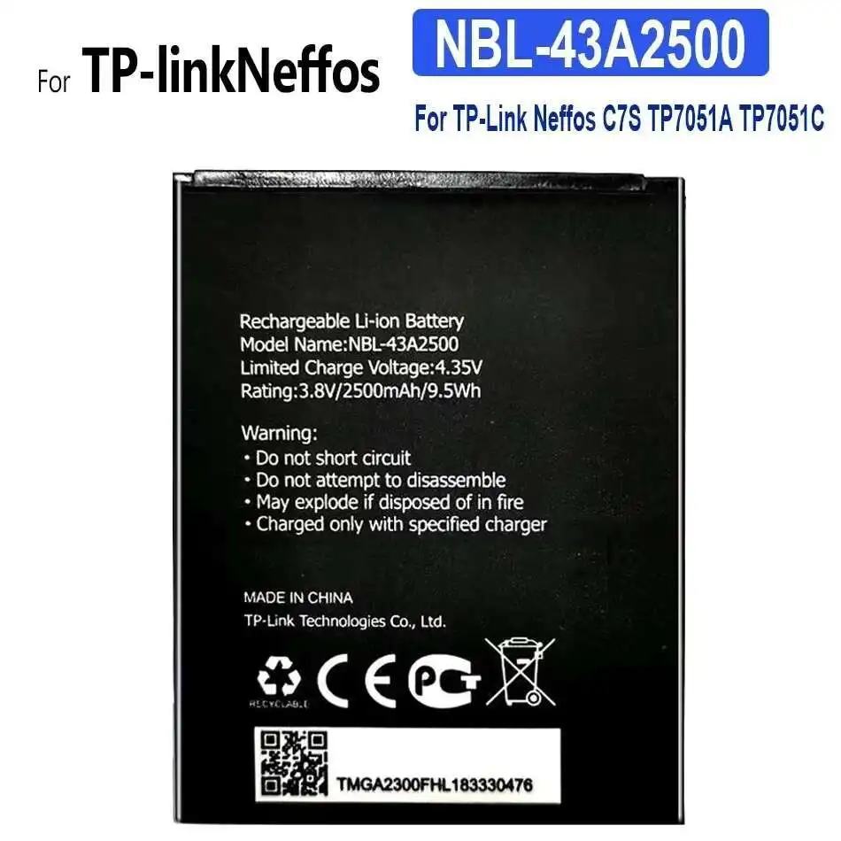 Сменный аккумулятор NBL-43A2500 для TP-Link Neffos C7S TP7051A TP7051C