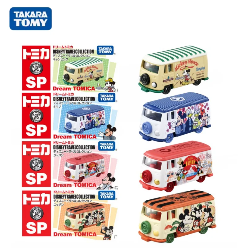 TAKARATOMY TOMICA Disney Mickey Minnie Bus alloy car model, children's collection of decorative toys, holiday gifts for children