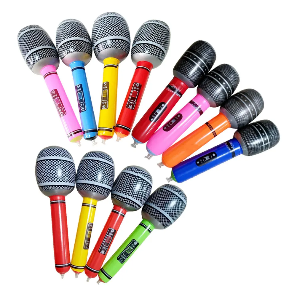 

Набор из 12 надувных микрофонов для бассейна, пляжных вечеринок и дней рождения, разные цвета