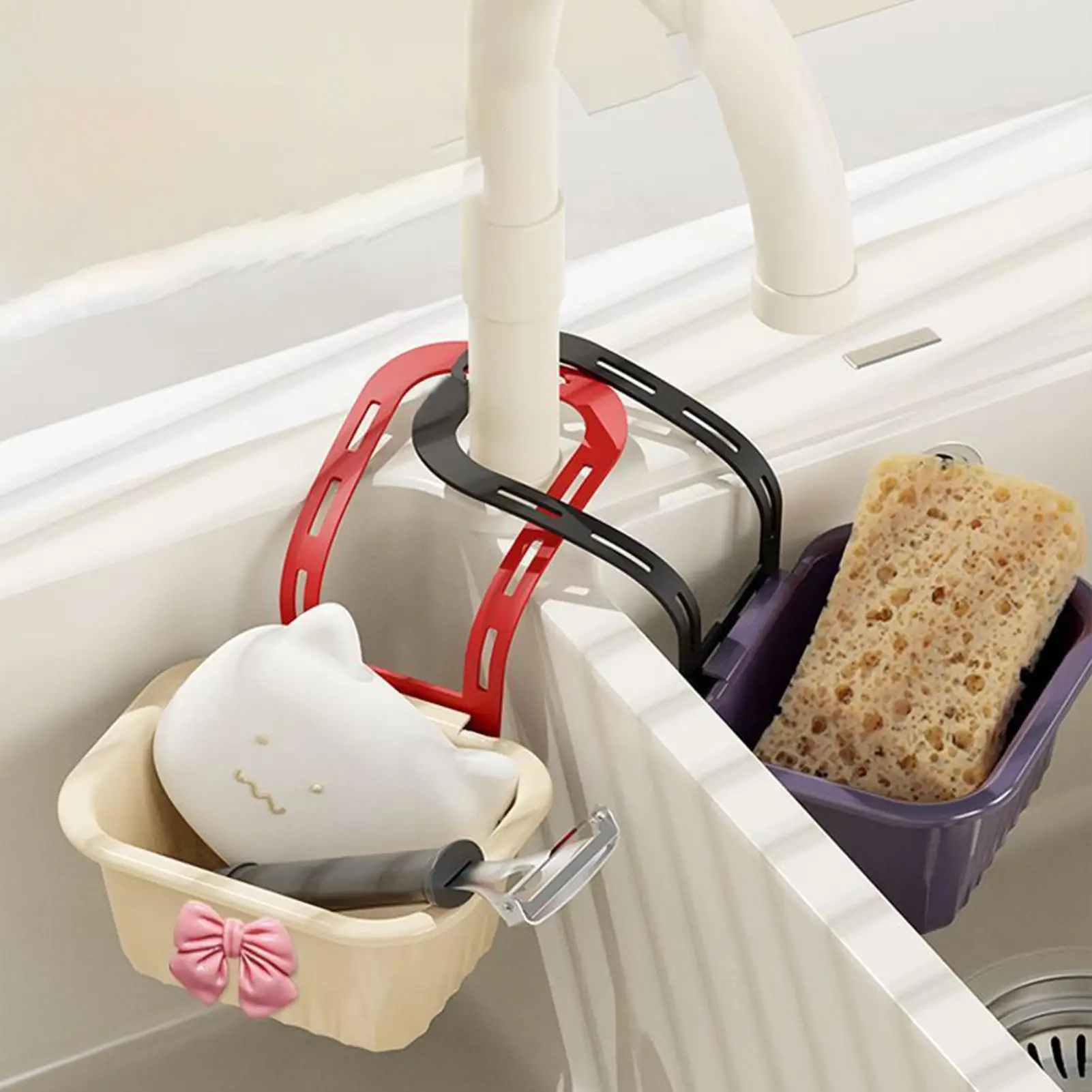 

Корзина с ситечком для раковины, подвесная угловая раковина, ловушка для мусора для пищевых отходов, универсальный контейнер для хранения риса, фруктов, мяса, мыла