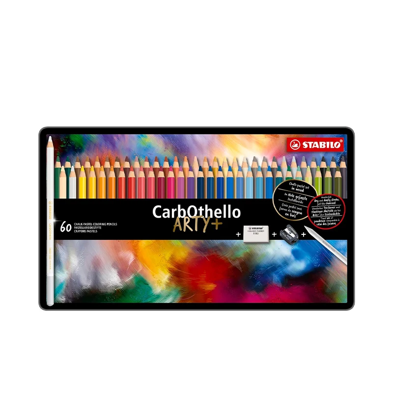 Germany Stabilo 1460 60 color water soluble 4.4mm lead color pencil CarbOthello pastel chalk pencil.