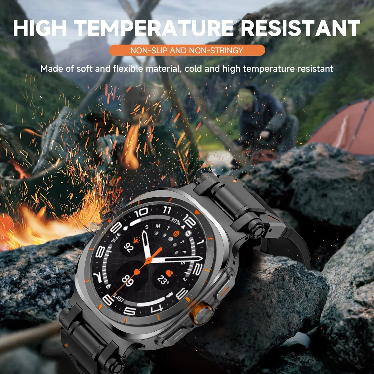 Rubber Strap for Samsung Galaxy Watch 7 Ultra 47mm Sports Silicone Band Bracelet for Galaxy Watch Ultra 47mm Watchband Wristband image 4