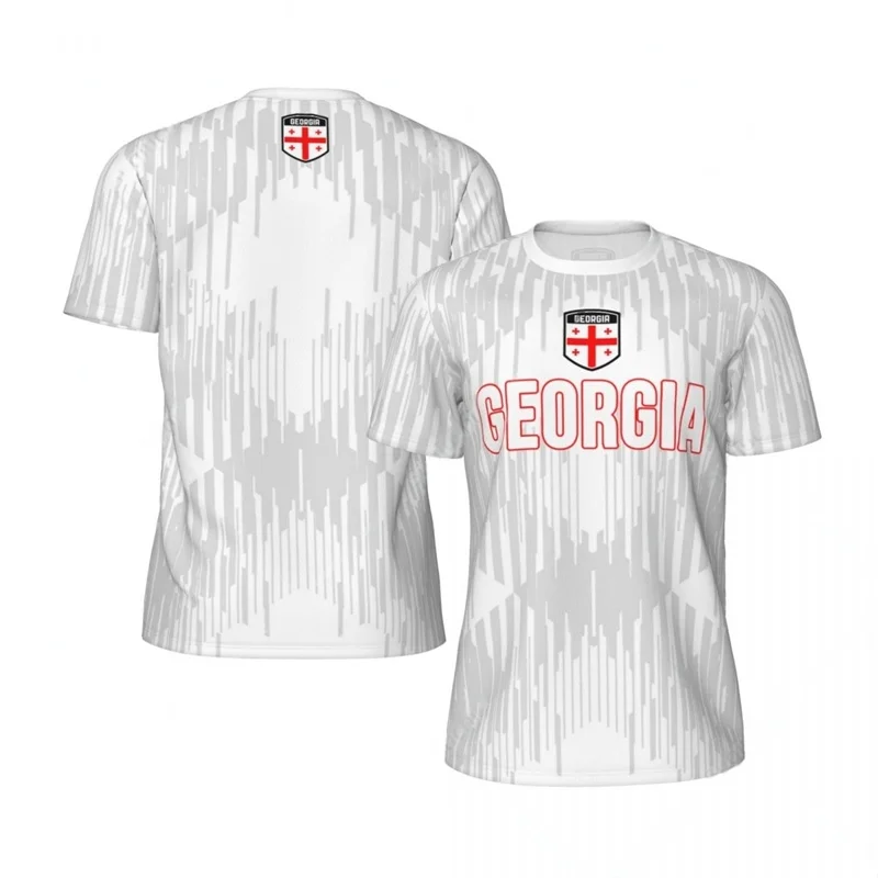 Fashion Georgia Football T-shirt For Men Summer Sports T Shirt 3D Printed Outdoor Tee Shirts Tops Oversized Soccer Short Sleeves