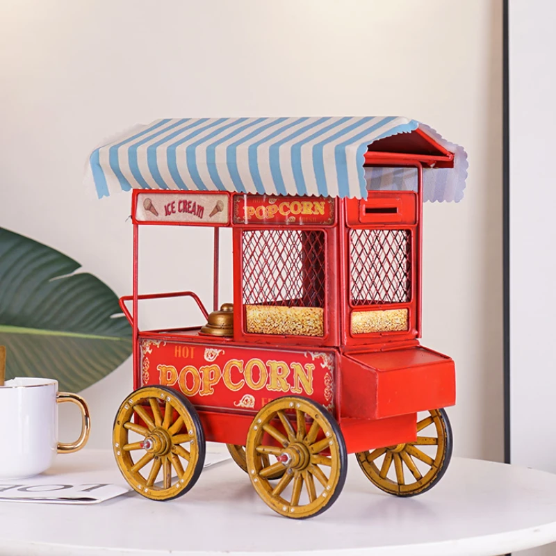 Room Atmosphere Decoration Desktop Retro Metal Crafts Home Decoration Ice Cream Car