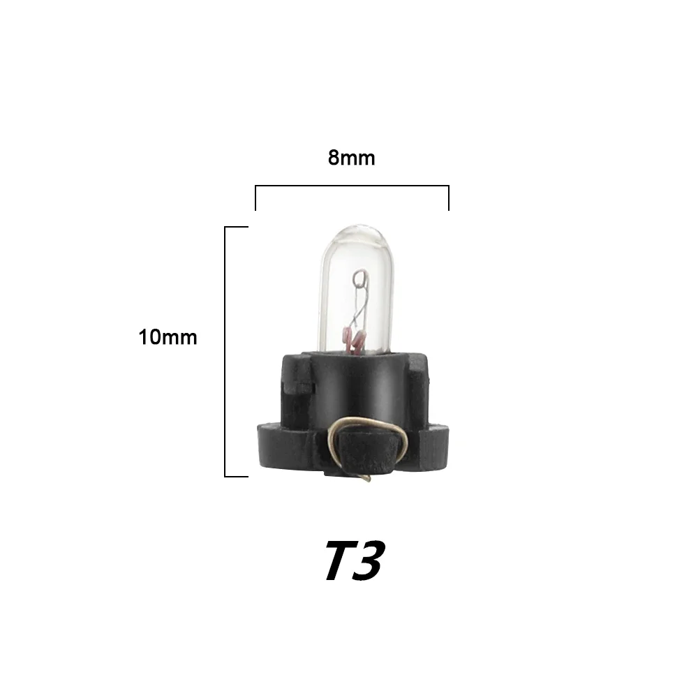 T3 T4.2 Led Bulbs Car Interior Lights Auto LED Instrument Bulb Halogen Bulbs Warming Indicator Lamp 12V Yellow Car Parts