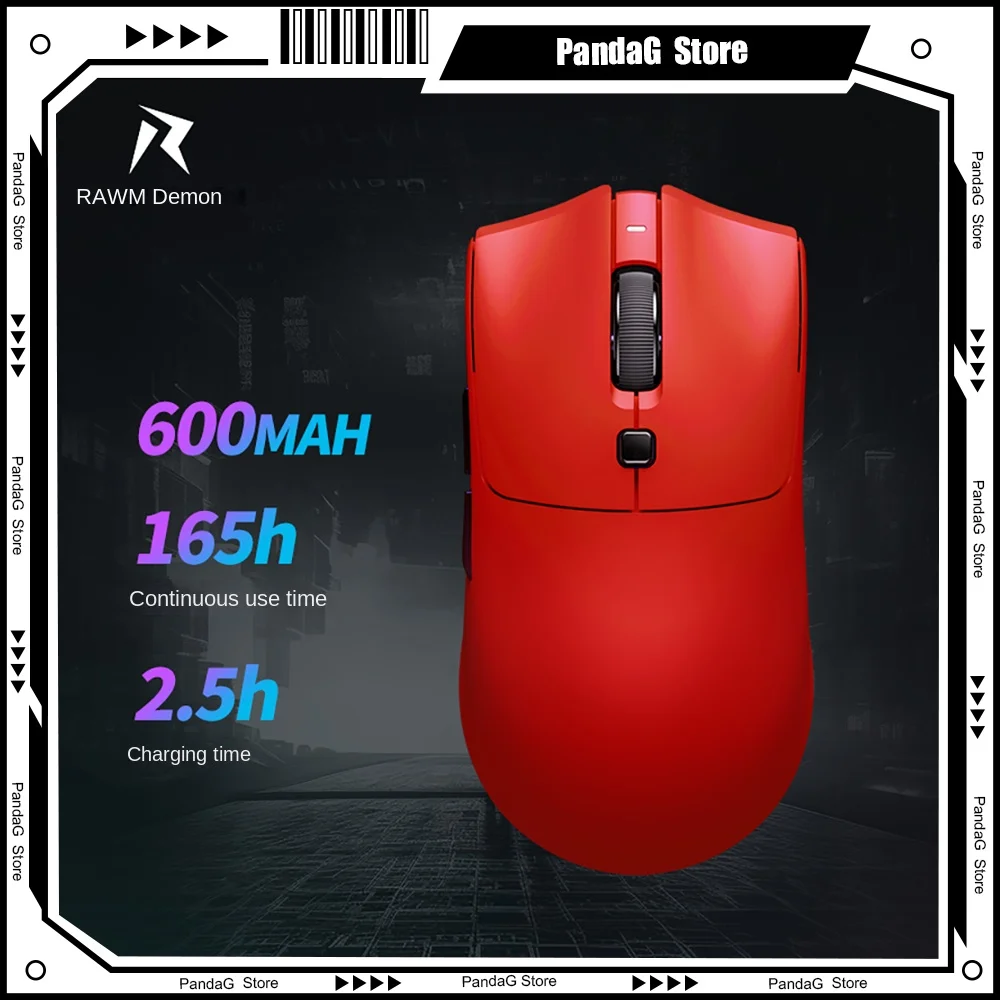 

RAWM SA-MH01 Wireless Mouse Dedicated 4Khz PAW3395 Nordic52840 Hot-swappable Micro-motion 600mAh Lightweight Gaming 26000DPI