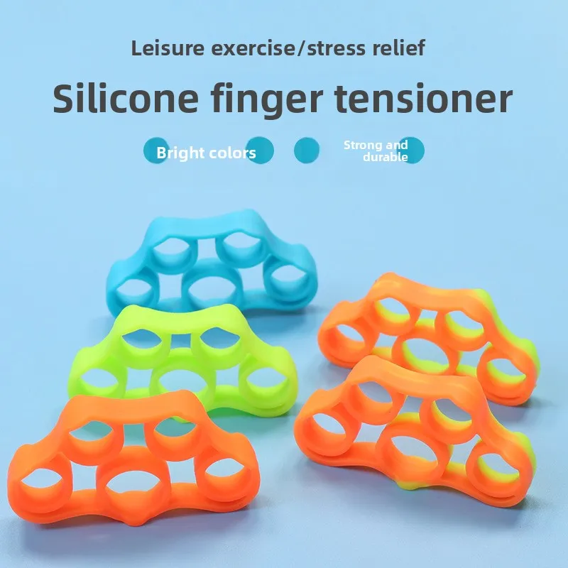 

1 Pair Hand Gripper Silicone Finger Expander Exercise Hand Grip Wrist Strength Trainer Finger Exerciser Resistance Bands Fitness
