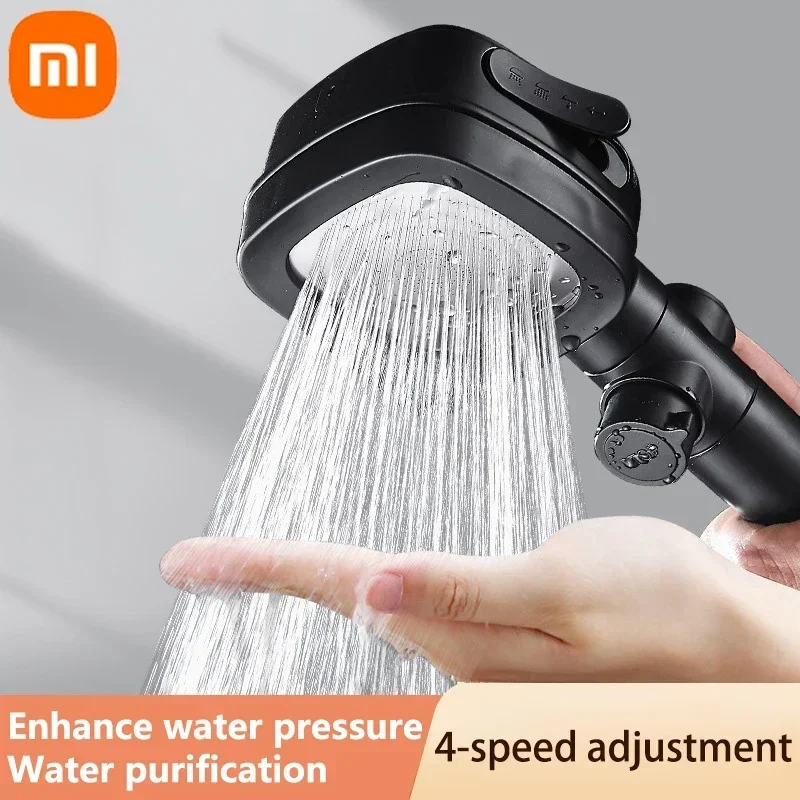 Xiaomi Shower Booster Showerhead Powerful Booster Adjustable New Shower Head Bathroom Water Head Rain Mijia Home Shower Set Gift