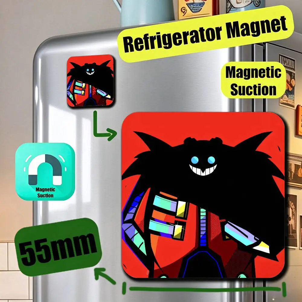 For Dr Eggs Man Doctor Eggman Fridge Magnetic Metal Icebox Cabinet Custom Refrigerator Magnets Decoration Gift