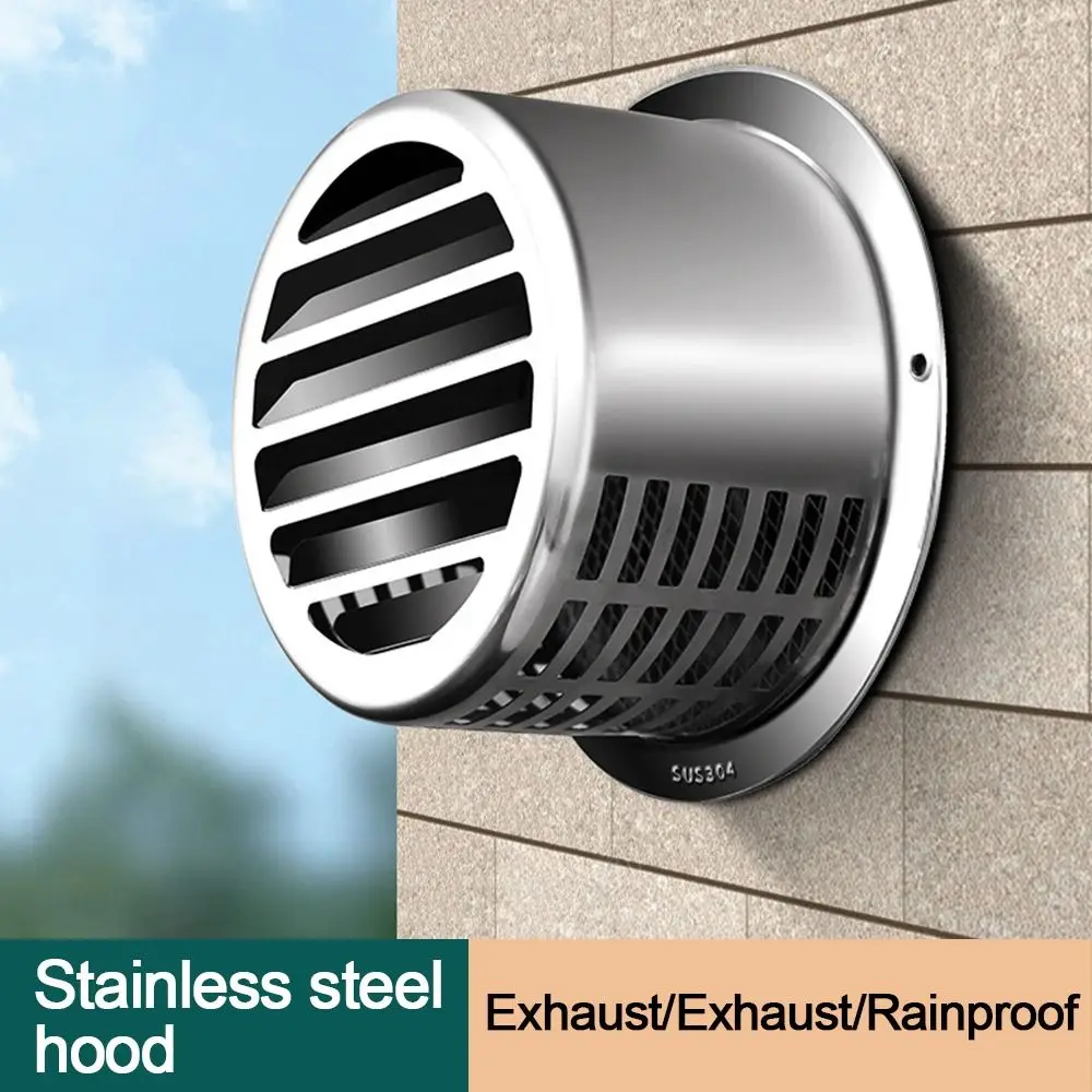 

Stainles Steel Chimney Cap Useful Smoke Exhaust Hood Exterior Wall Ventilated Rain Cap Stove Pipe Protector Cover Fireplaces