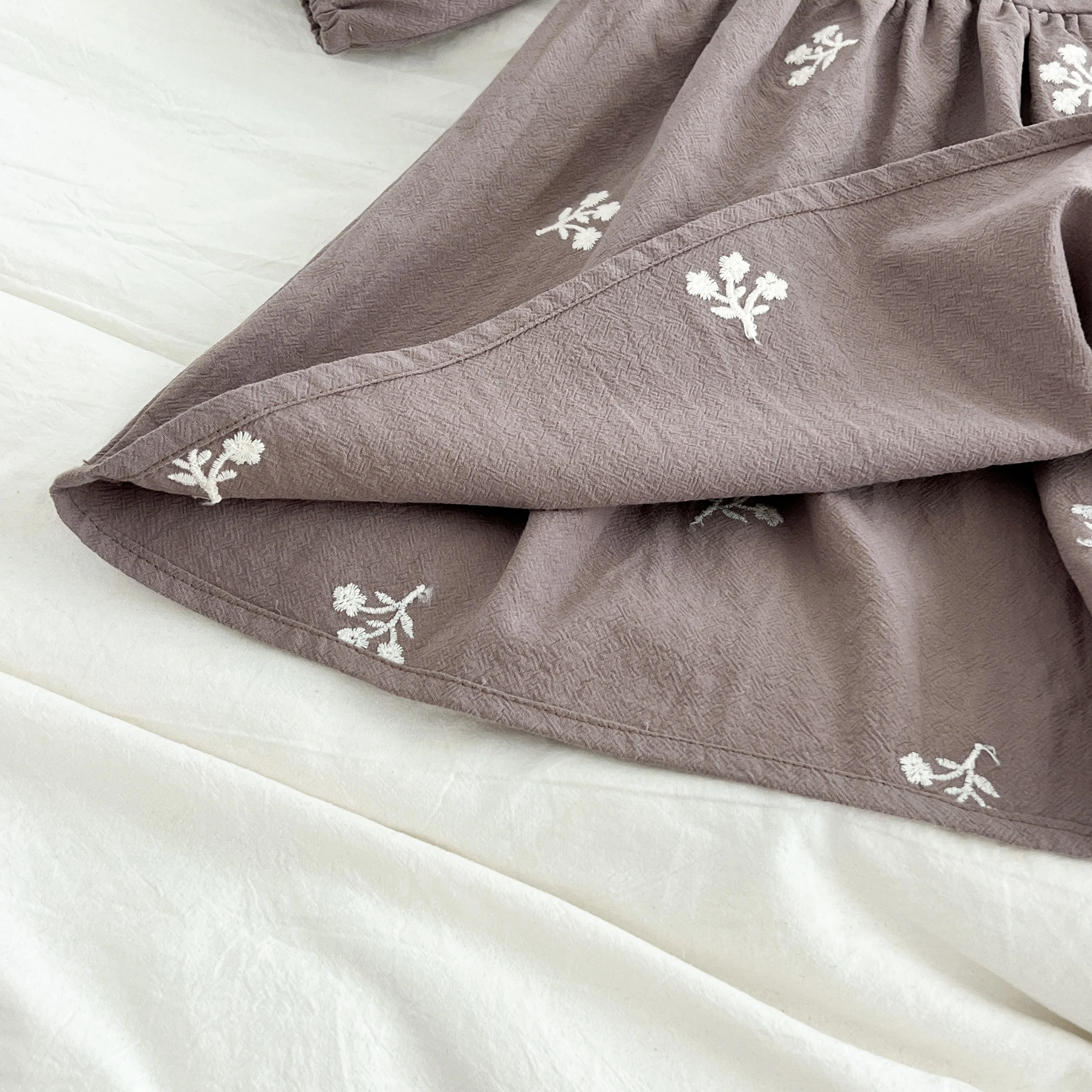 2-7Yrs Casual Neue Blumenmädchenkleider Kinder Mädchen Kleid Floral Kinder Kleidung Herbst Baumwolle Stickerei Baby Mädchen Prinzessin Kleid – Detail 14