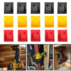 5 Packs Tool Mount Storage Bracket For Dewalt 14.4V/18V/20V For Milwaukee 18V Li-ion Battery Tool Drill Holder Slots Stand