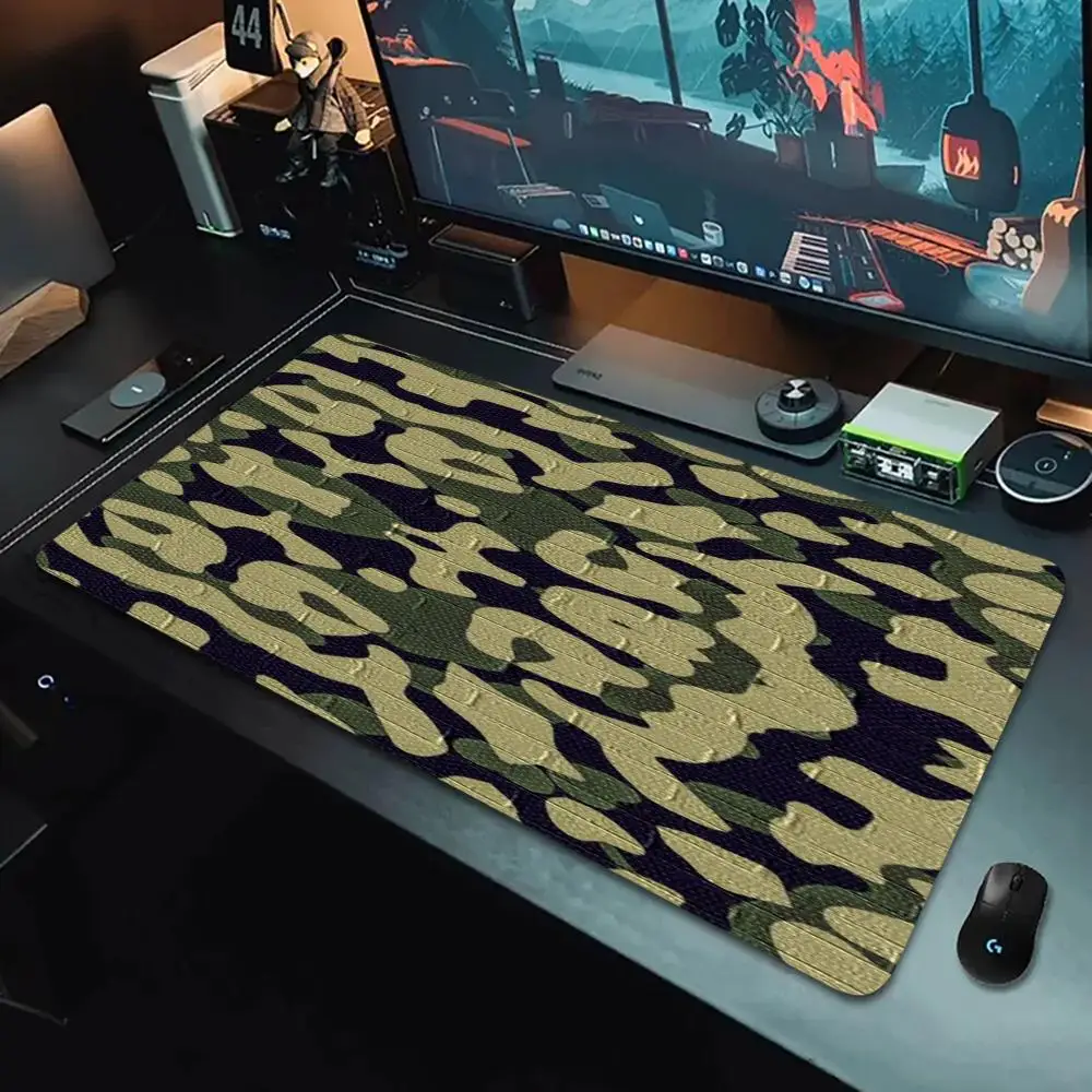 

Camouflage design mousepad green rubber anti-slip durable washable high-definition printing pc mechanical keyboard