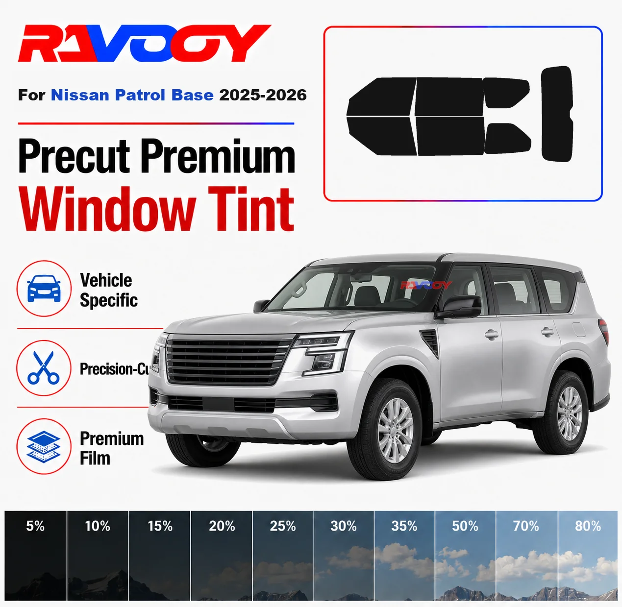 premium-precut-window-tint-kit-front-rear-windows-rear-windshield-for-nissan-patrol-base-2025-2026-car-solar-nano-ceramic-film