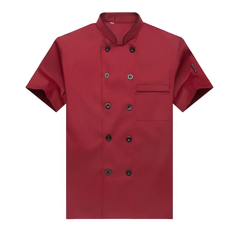 Summer Lightweight Men's Chef Uniform Wear-resistant Hotel Restaurant Catering Kitchen Outfit