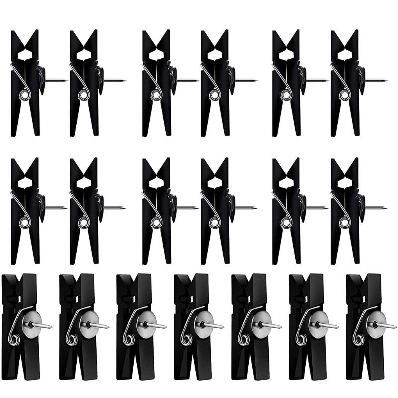 090F 20PCS/แพ็ค pushpins สีตกแต่งชุด clear clear clip-like tacks ที่เหมาะสำหรับการแสดงไฟล์ po