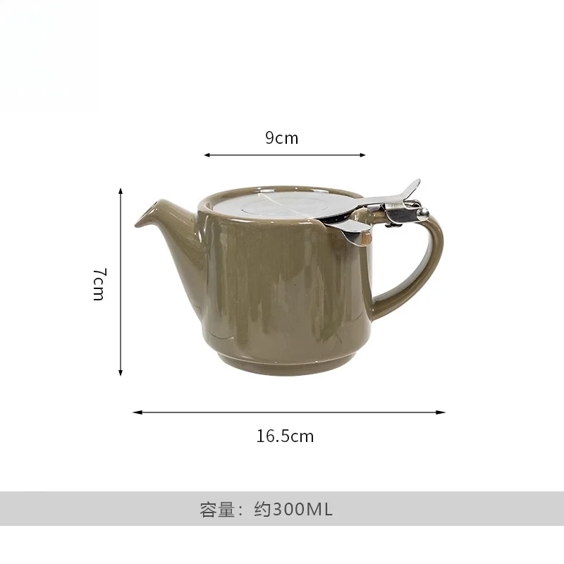 oywj  Milk coffee color exquisite classic English teapot