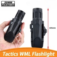Tactical WML Short Nylon LED Flashlight Strobe Airsoft Rifle Weapon Gun Light for G17 Airsoft Rifle Outdoor Hunting