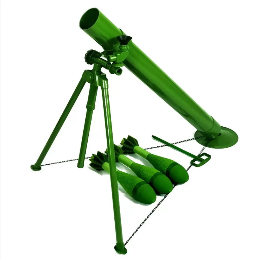 Airsoft Mortar Model Can be Fired Over a Long Distance, Smoothbore Gun Turret Pro-jectile Mortar, Tactical Grenade Model