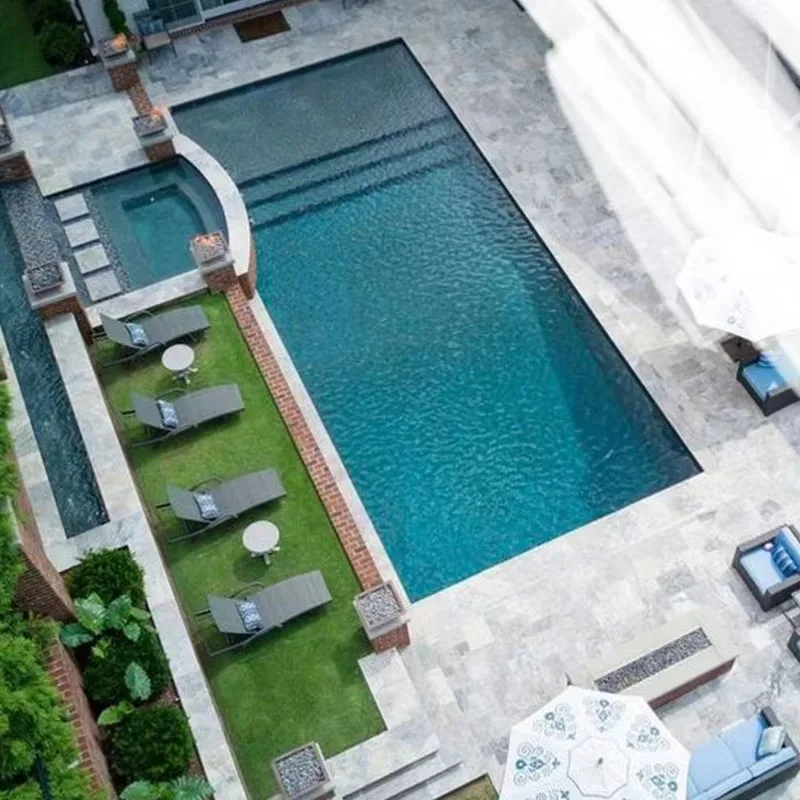 Customized Luxury Large Fiberglass Swimming Pool Spa Garden Underground Family Prefab Inground Pool For Backyard Use