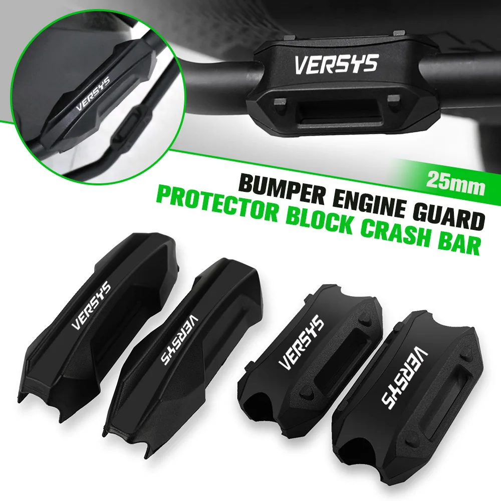 

25mm Bumper Engine Guard Protector Block Crash Bar Decorative For KAWASAKI Versys 300 650 VERSYS X300 versys X250 Versys1000