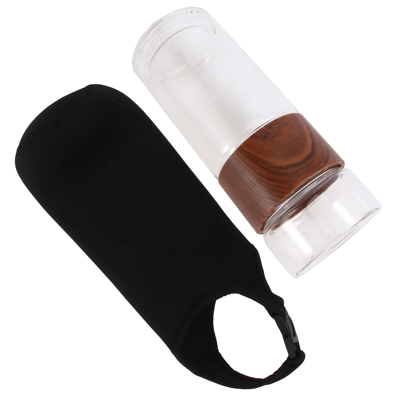 

1Pcs Glass Tea Infuser High Temperature Double Wall Tea Bottle Cup Heat Insulation Portable Outdoor Double Wall Glass