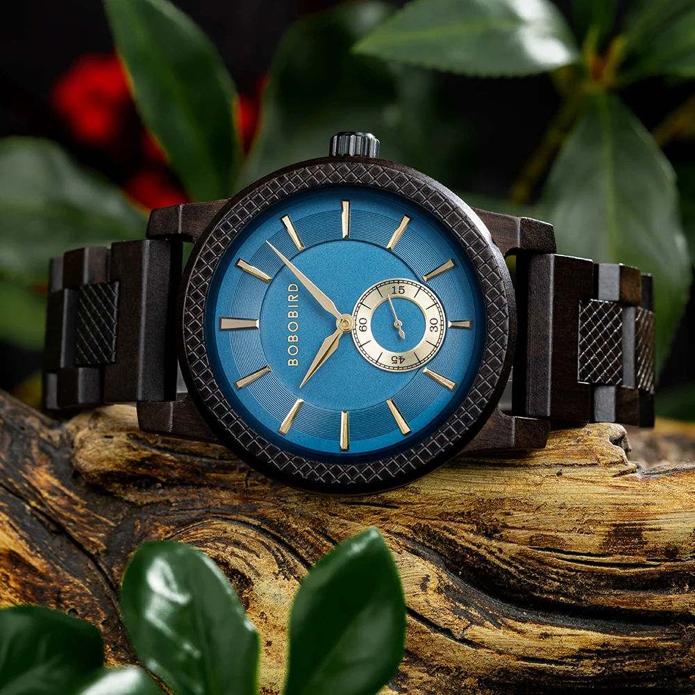 BOBOBIRD – montre en bois pour hommes, Top mode décontracté, montre-bracelet à Quartz avec Logo personnalisé gravé, boîte en bois, cadeau idéal, nouvelle collection 2023