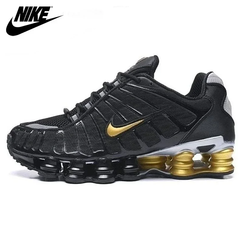 Nike Arrival Shox TL 1308 Column Men's Silver Black Gold comfortable Cushion Outdoor Sports Running Shoes Size 40-45 OA